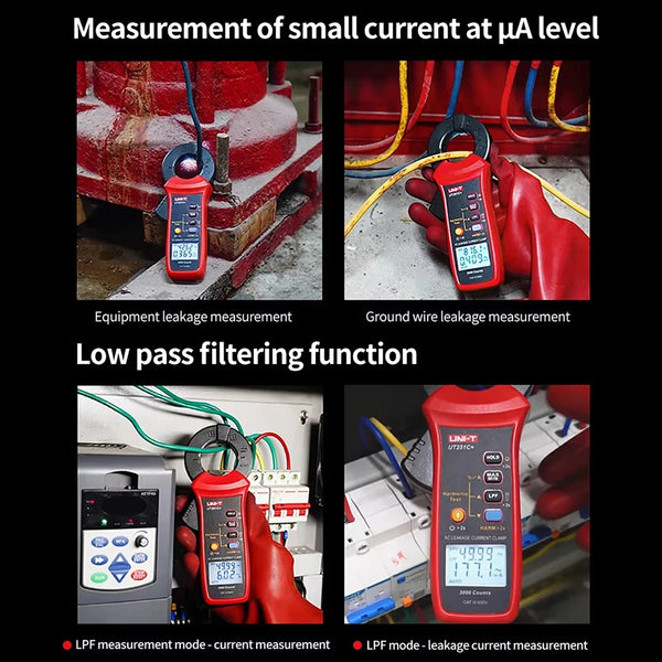 UNI-T UT251C+ Leakage Current Clamp Meter 60A AC Digital Ammeter Pliers True RMS PEAK Hold detail image 3