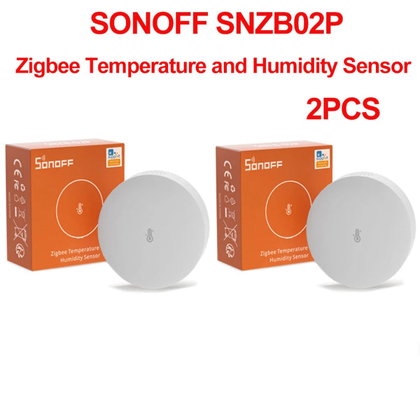 SONOFF SNZB-02P Zigbee Temperature and Humidity Sensor High Accuracy & Fast Refresh Zigbee 3.0 Compatible Comfort Alert eWelink