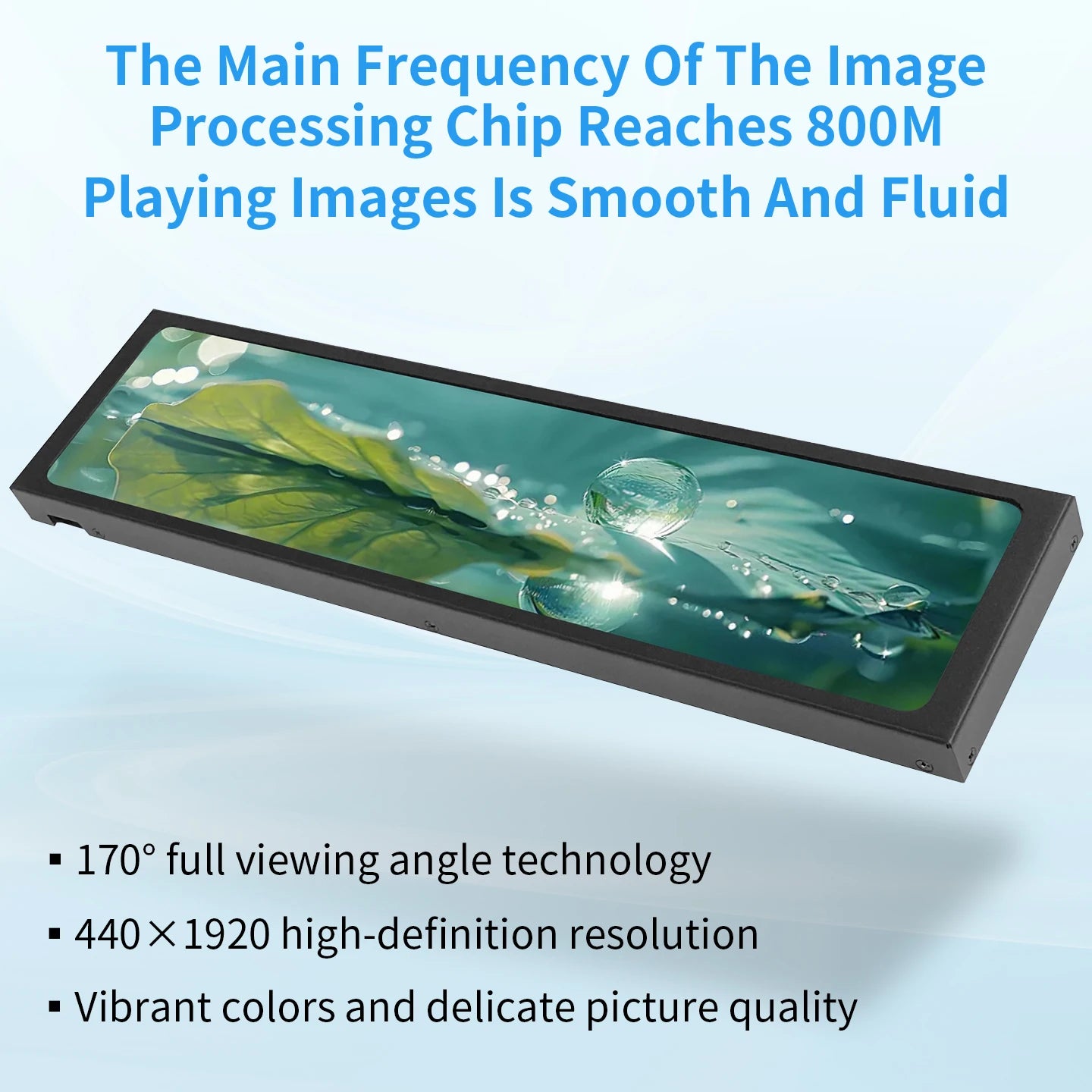 11.26 Inch USB Type-C Secondary Screen IPS 1920x440 Display Video Player Electronic Photo Album 170 ° Wide View Monitor for PC