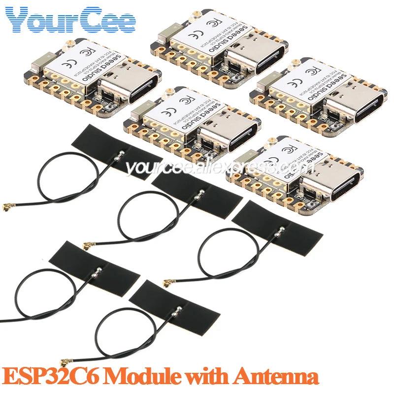 10pcs/1pc ESP32 Seeed Studio XIAO ESP32C6 WiFi 6+Bluetooth-compatible Ble 5 Zigbee Matter Wireless Development Board esp32C3