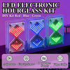 DIY Electronic Kit LED Dot Matrix Component Hourglass Gravity-Sensing Timer PCB Soldering Practice Kit Dual Power Supply DC5V