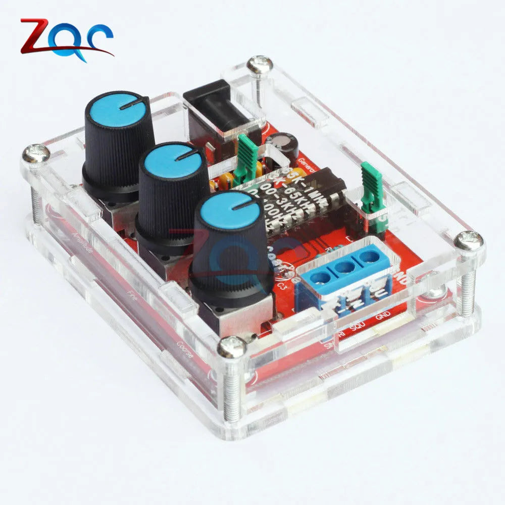 Kit fai da te generatore di segnale funzionale XR2206 da 1Hz a 1MHz, uscita sinusoidale/triangolare/quadra, frequenza e ampiezza regolabili.