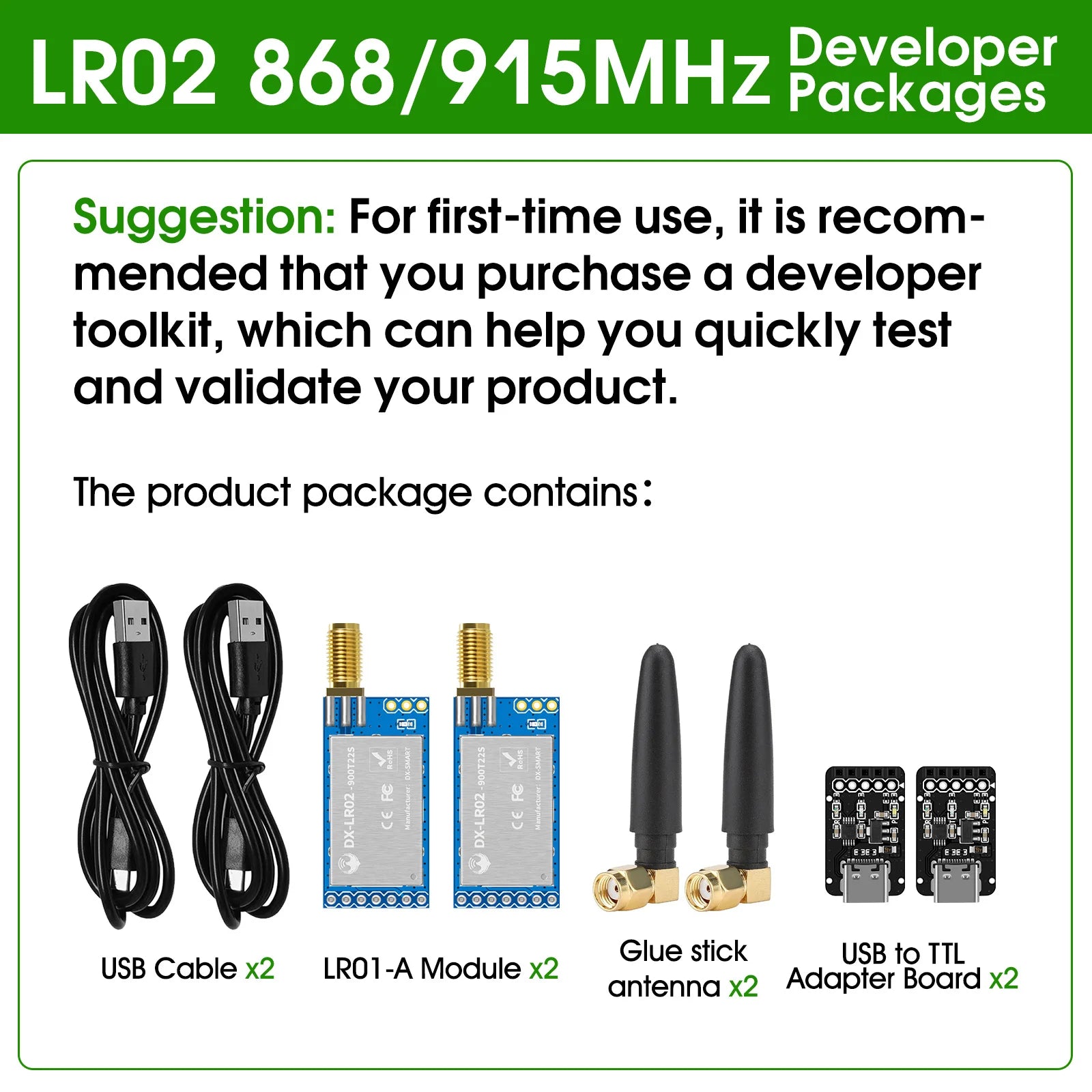 LoRa Module LRO2 Product Kit ASR6601 433M Wireless Long Range 8km Spread Spectrum Transmission DIP for Smart Meter Reading