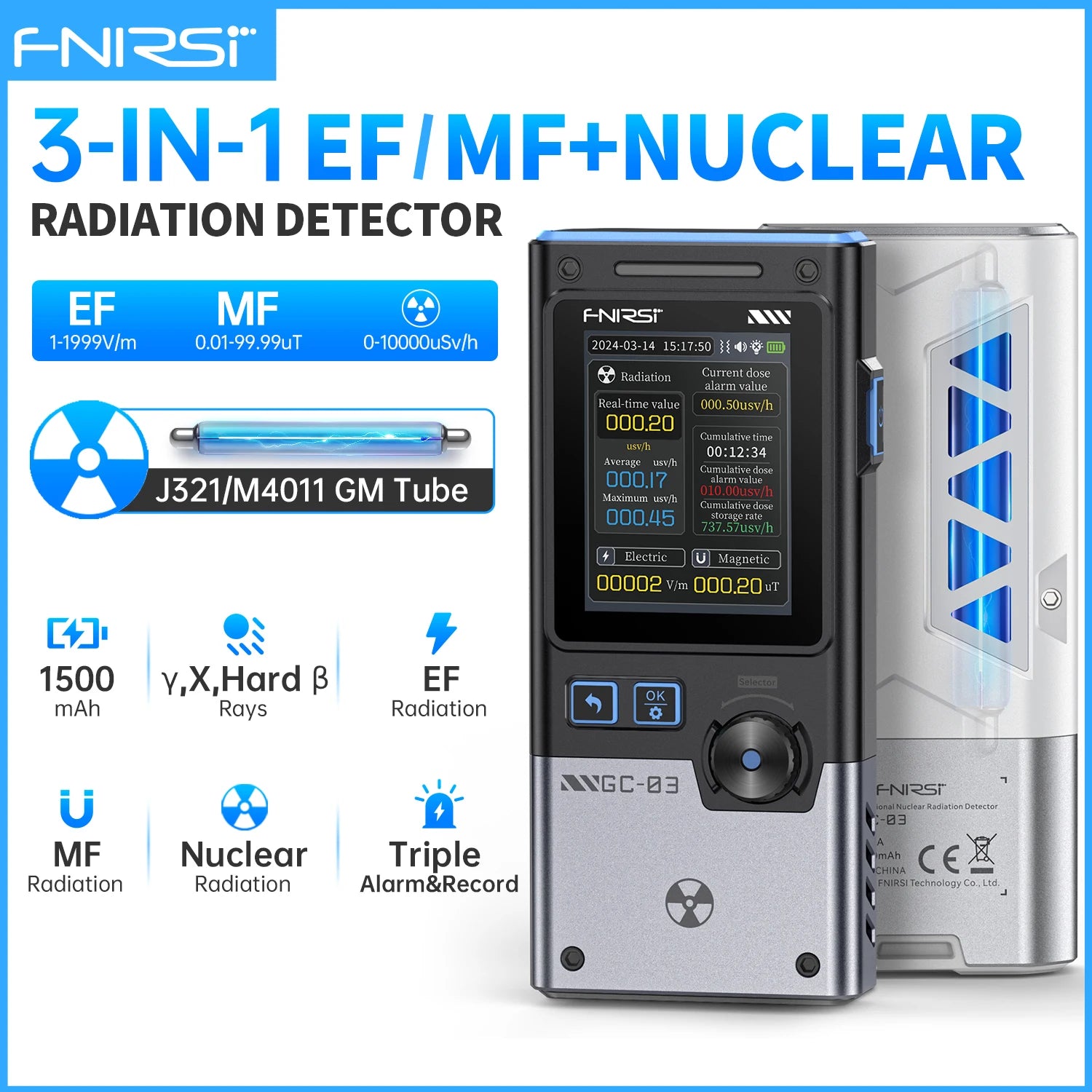 FNIRSI GC-03 3-IN -1 NR+EF+MF Detection Tool
