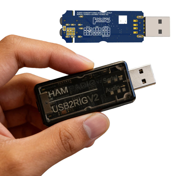 USB2RIG V2 USB Sound Card Connector Supporting PTT Control Radio Sound Adapter Amateur Radio Adapter for Multiple Radios Brands