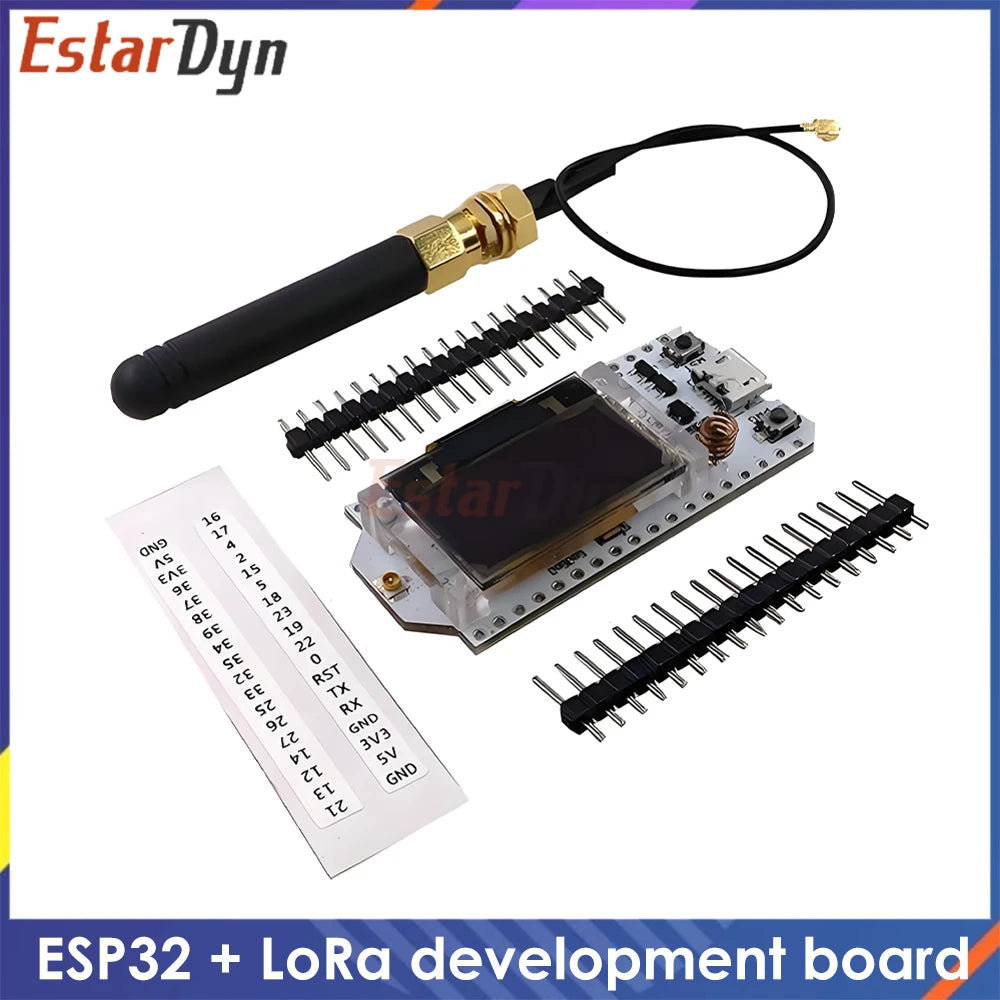 SX1276 SX1278 LoRa ESP32 Development Board, 0.96 Inch OLED Display 868MHz/915MHz/433MHz, WiFi Bluetooth Kit for Arduino IoT
