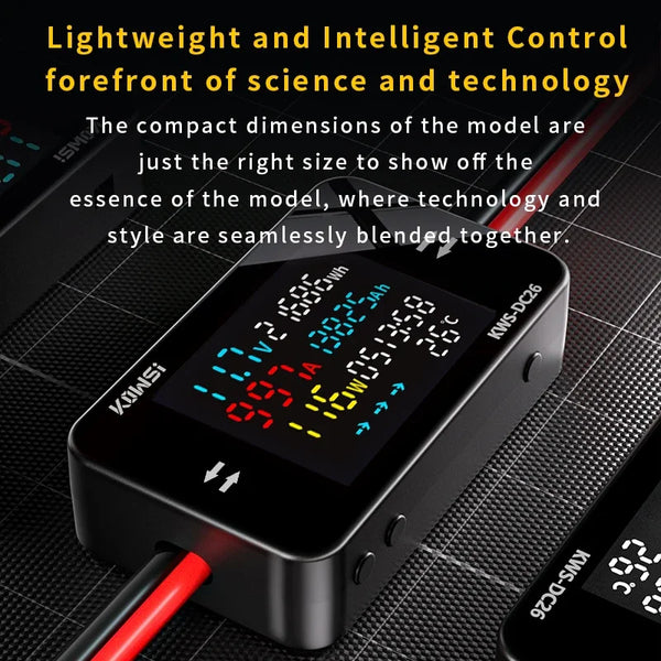 Battery Charging Tester Voltmeter Ammeter DC8-80V Voltage Current Power Test XT60 XT90 Interface For Electric Vehicle Motorcycle