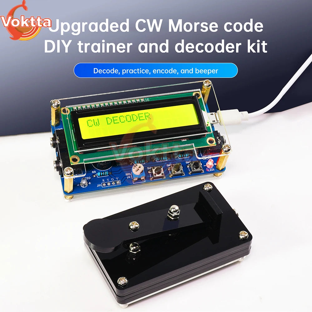 DC 5V CW Morse Code Decoder Loose Kit Audio Cipher Reader Circuit Board Welding Exercise DIY Electronic Manufacturing Kits