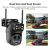 4K 8MP HD WIFI PTZ IP Cam 4X Zoom Dual Screen Auto Tracking Home Security Outdoor 4MP CCTV Surveillance ICSEE APP