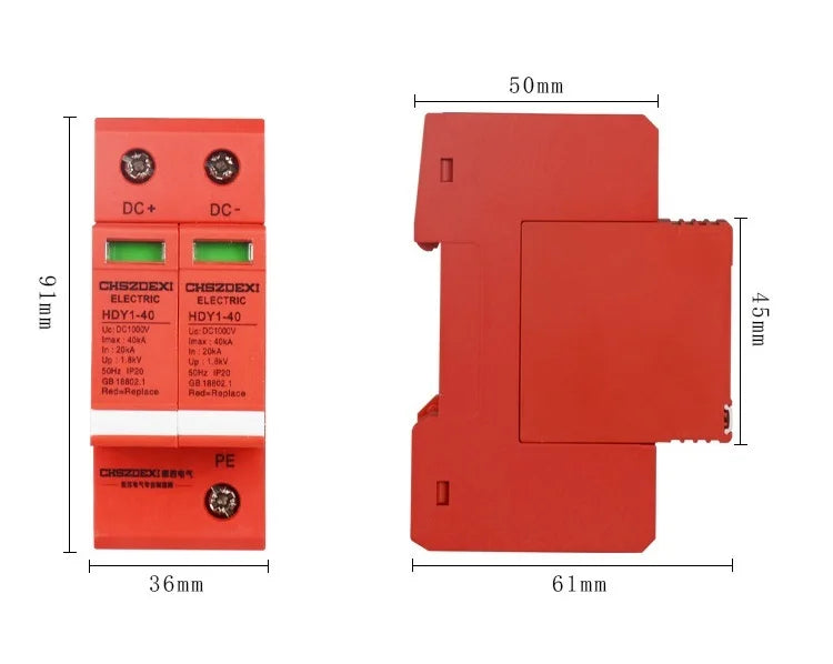 2P20KA DC 1000V Electric Surge Protector Circuit Breaker detail image 3