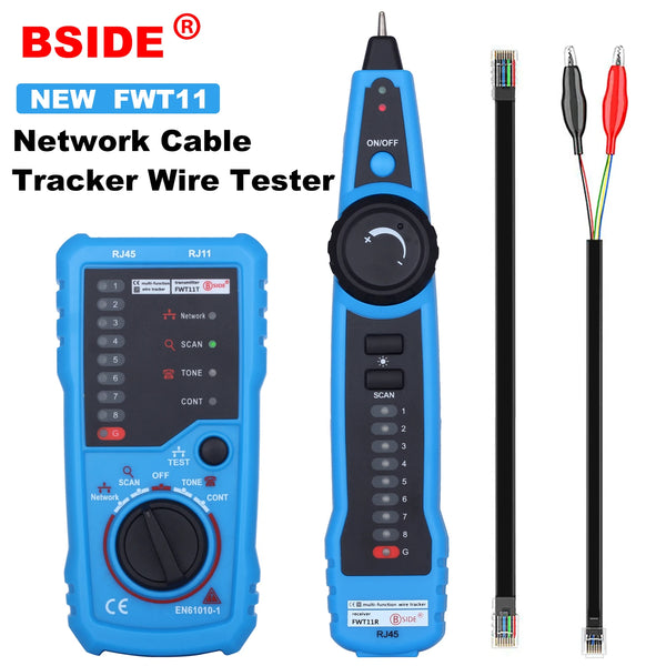 BSIDE FWT11 Network Cable Tracker Wire Tester RJ11 RJ45 Cat5Cat6 Ethernet LAN Detector Line Finder Telephone Wire Tracker Finder