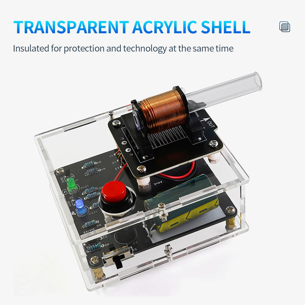 DIY High-Voltage Electromagnetic Cannon Electronic Kit DC3V Enhanced Edition Circuit Board Soldering Practice Kit
