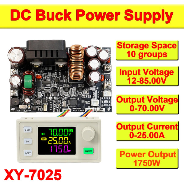 XY7025 70V/25A/1750W CNC Stabilized Voltage Power Supply Buck Converter CC CV Constant Voltage Constant Current Step-Down Module