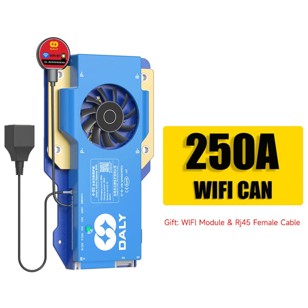 Daly BMS WiFi Active BMS 250 amperios for Lifepo4 4S 8S 24S 100A 150A 200A 500A Active Balance 1A Built-in BT 7S 24V 12V 48V