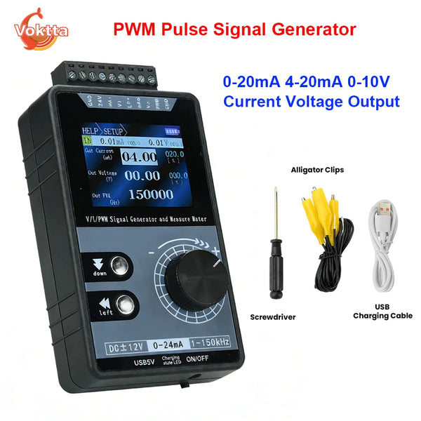 High-Precision Handheld PWM Pulse Signal Generator 0-20mA 4-20mA 0-10V Current Voltage Output Signal Source Analog Simulator