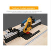 WNew 700mm Router Table Aluminum Fence System Inverted Trimming Machine Accessories with 30cm T Track Sliding Brackets Bit Guard