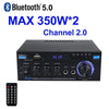 AK45 HiFi Digital Bluetooth Audio Amplifier MP3 Channel 2.0 Sound Power AMP stereo Home Automotive Car for Speakers MAX 350W*2