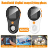 Microscope numérique portable, grossissement 500X, loupe électronique HD avec éclairage pour pièces de monnaie, bijoux, montres et réparation 