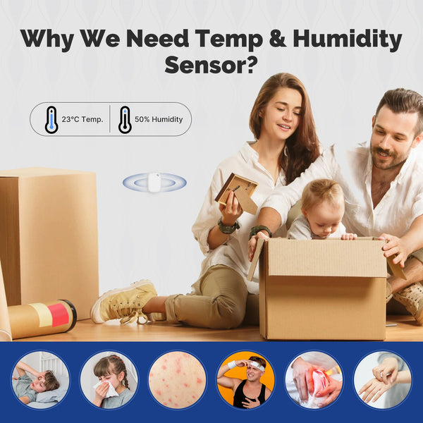 MOES Tuya Zigbee Smart Temperature Humidity Sensor Indoor Hygrometer APP Monitoring Works detail image 3