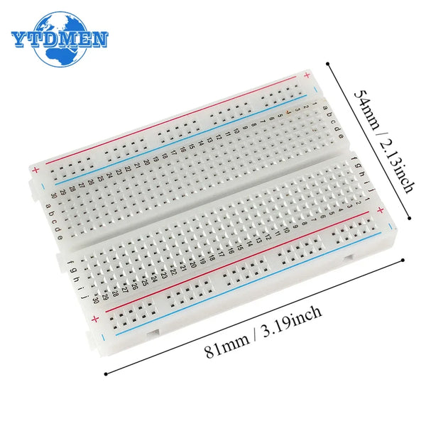 MB102 Breadboard Power Module 3.3V/5V MB-102 830 Points Prototype Bread Board +65pcs Jumper Wires DIY for Arduino Kit