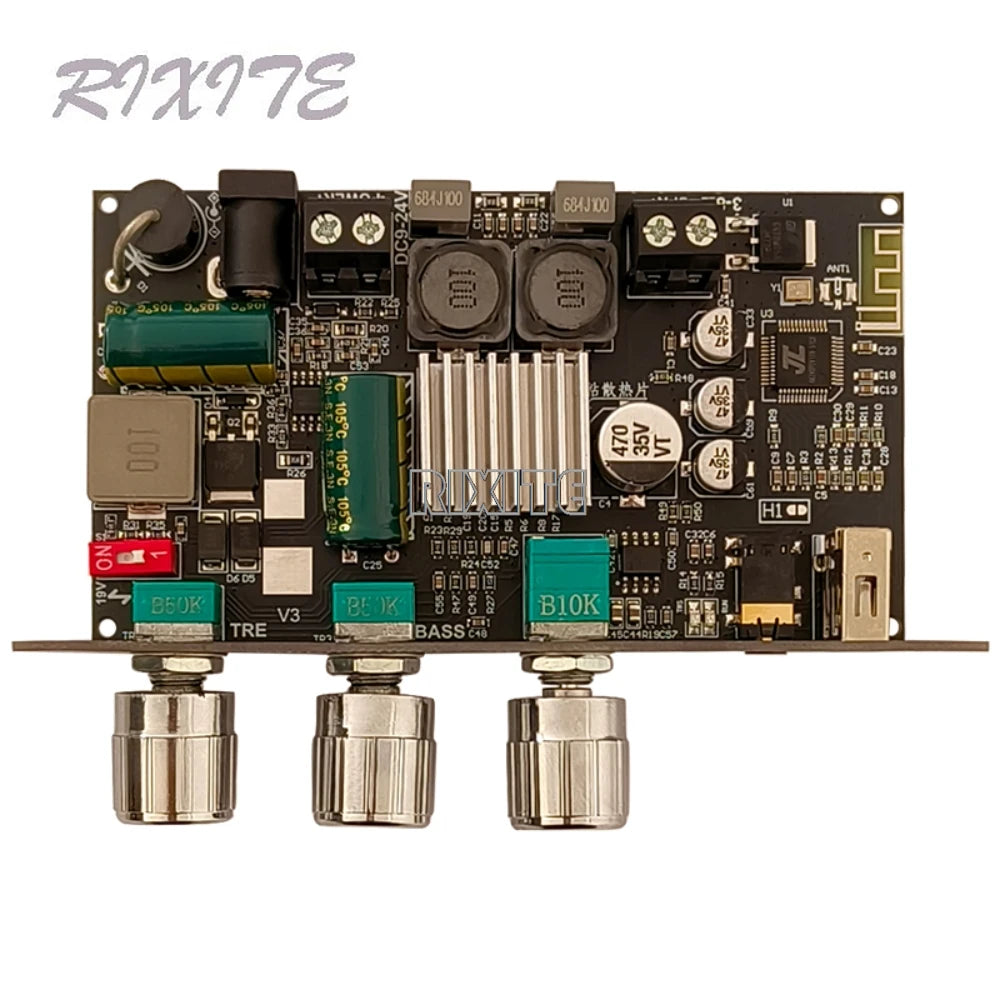 ZK-1001U 100W Bluetooth 5.3 Mono TPA3116D2 Amplifier Board Module Supports APP AUX USB Flash Drive USB Sound Card DC 9-24V