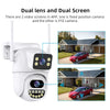 4K 8MP HD WIFI PTZ IP Cam 4X Zoom Dual Screen Auto Tracking Home Security Outdoor 4MP CCTV Surveillance ICSEE APP
