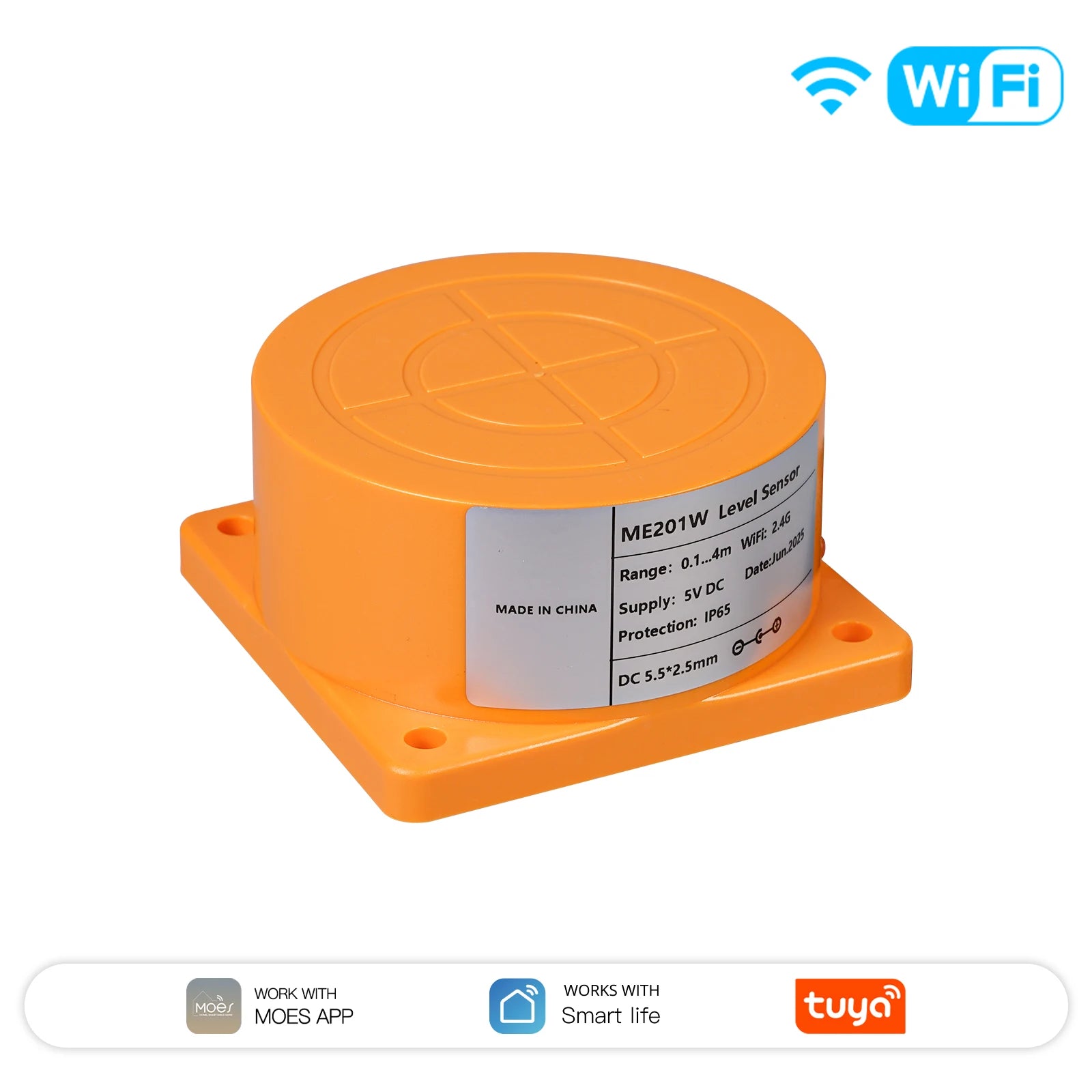 MOES Tuya WiFi/ZigBee Smart Water Level Sensor with APP Alarm Alert, Ultrasonic Tank detail image 8