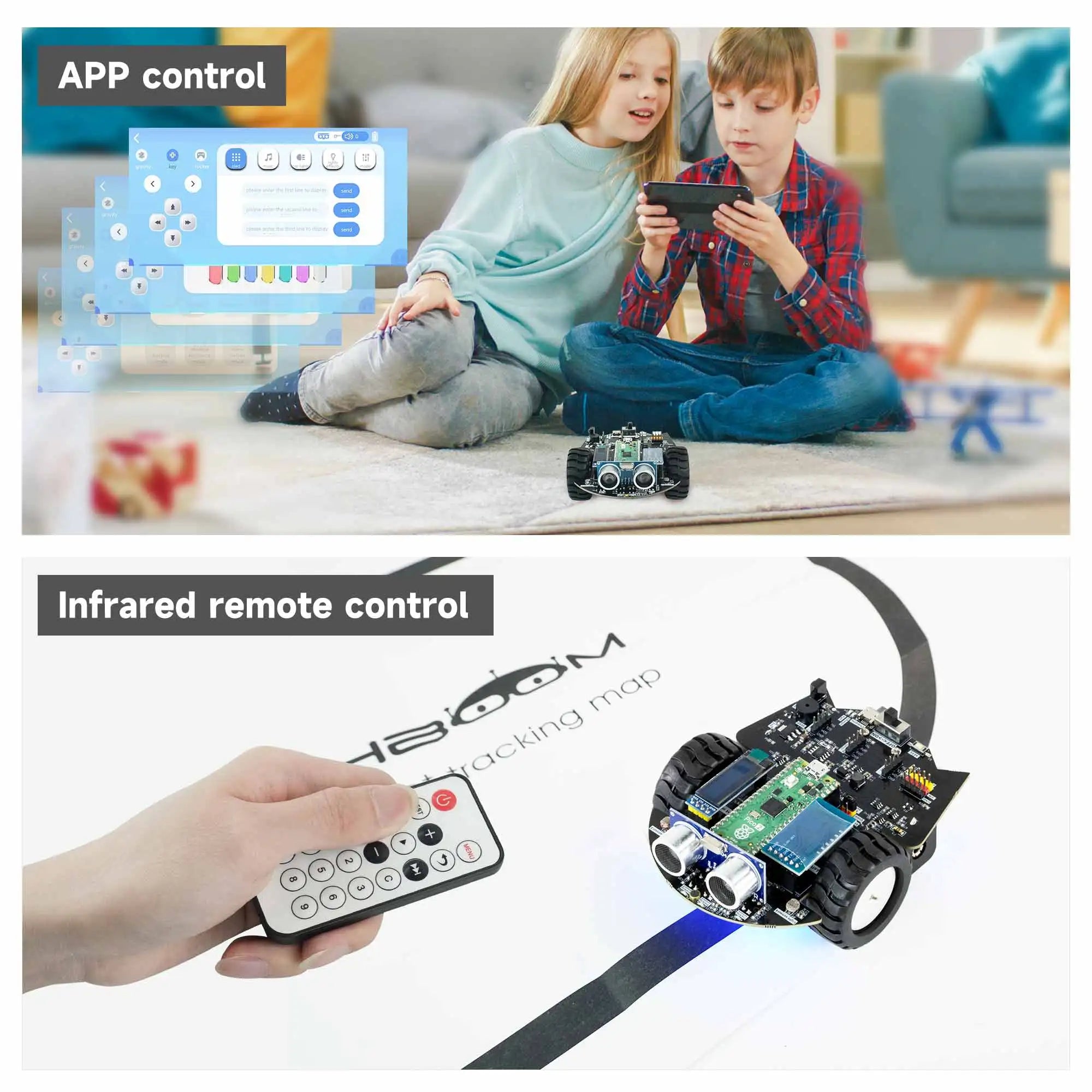 Raspberry Pi Pico 2 Robot Car Kit Programmable Car Use MicroPython Programming For DIY Electronic Project Raspberry Pi