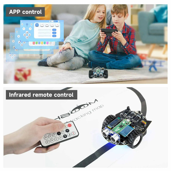 Raspberry Pi Pico 2 Robot Car Kit Programmable Car Use MicroPython Programming For DIY Electronic Project Raspberry Pi