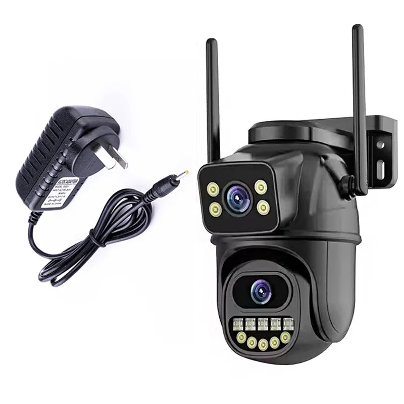 4K 8MP HD WIFI PTZ IP Cam 4X Zoom Dual Screen Auto Tracking Home Security Outdoor 4MP CCTV Surveillance ICSEE APP