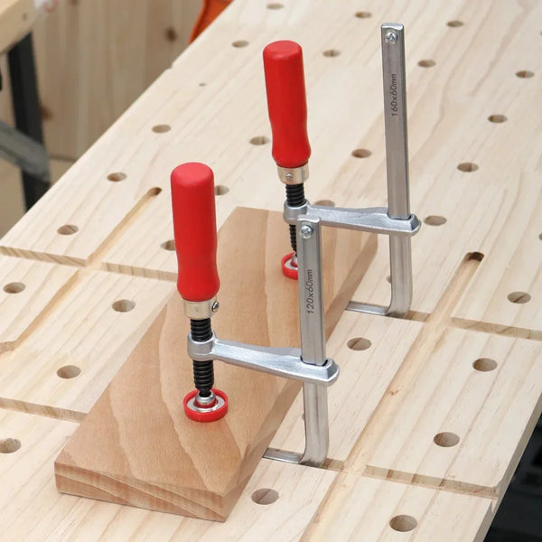 Woodworking Handle Guide Rail Clamps Tool Dovetail Clamp Quick Clamp with Screw Action Arm for Fitos Makita Cutting Track Table