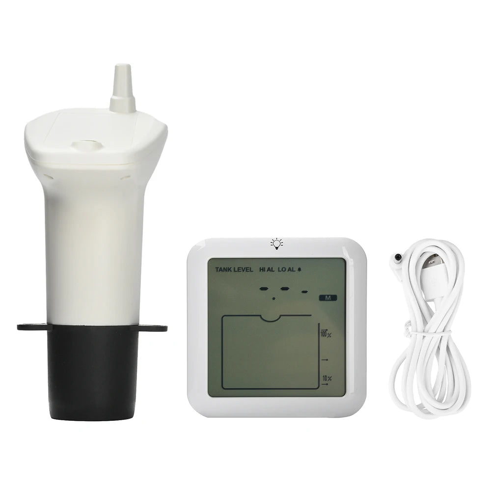 TS-FT007 Digital Water Tank Water Level Gauge Ultrasonic Liquid Level Gauge Liquid Level High and Low Alarm IP65 Water Level