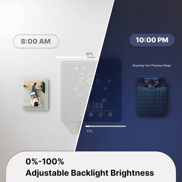 MOES Tuya Matter WiFi Smart Thermostat Temperature Controller Water Boiler Electric Heating With Alexa Google Apple Smartthings