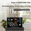 Wireless Weather Station Home RF Alarm Clock VA Color Screen In/Outdoor Thermometer Hygrometer with Weather Forecast 2025 New