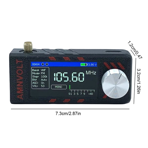 Radio portátil SI4732 LSB USB AM FM Radio FM/AM Mini radio de bolsillo de 1,9 pulgadas HF SW MW VHF Radio con antena DSP Radio de larga duración