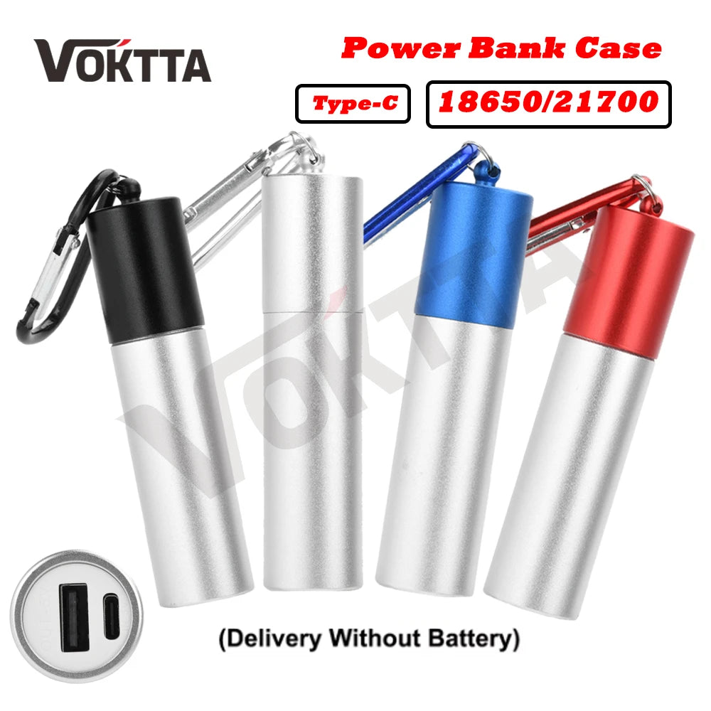 1 pz Mini Kit di alimentazione mobile 18650/21700 fai da te Scatola di ricarica portatile senza saldature Connettore tipo C Ricarica rapida 5V 2A