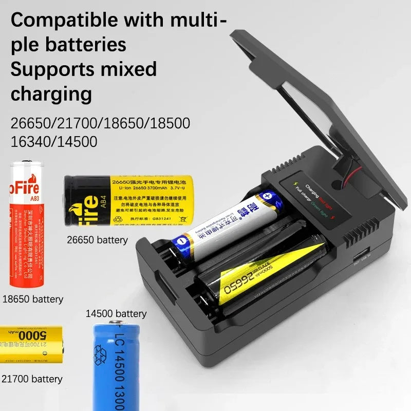18650 Solar Battery Charger Multi Munctional Solar Type C Intelligent Lithium Battery Holder detail image 4