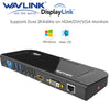 Wavlink USB 3.0 Universal Displaylink Dockingstation, unterstützt Dual 2K@60Hz HDMI/DVI, externes Gigabit-Ethernet für Laptop/PC/Mac