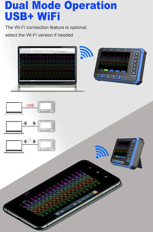 TOOLTOP OS-5C Five-channel Oscilloscope 1MHZ bandwidth 3M sampling rate Digital oscilloscope