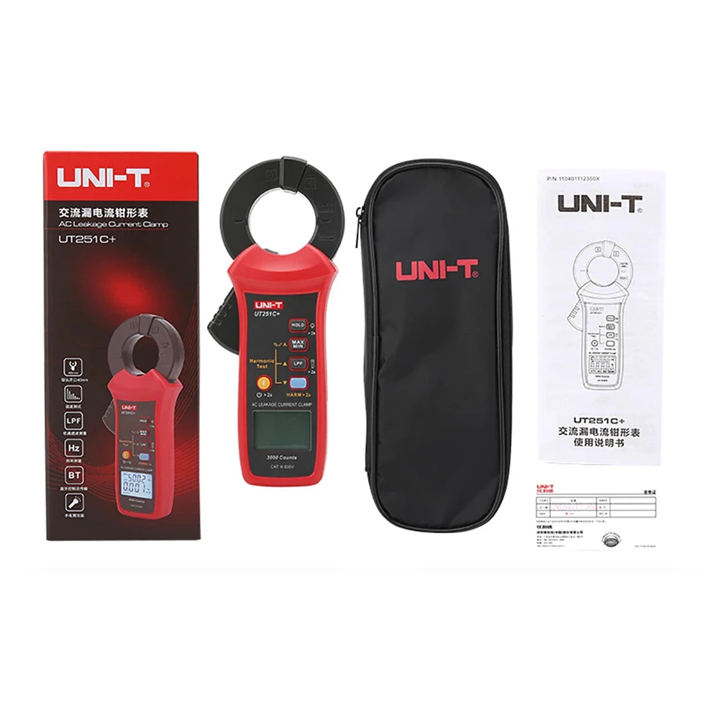 UNI-T UT251C+ Leakage Current Clamp Meter 60A AC Digital Ammeter Pliers True RMS PEAK Hold detail image 7