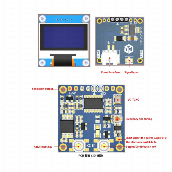 1kHz to 100MHz Frequency METER OLED Frequency Display High-Precision Frequency Counter FOR detail image 2