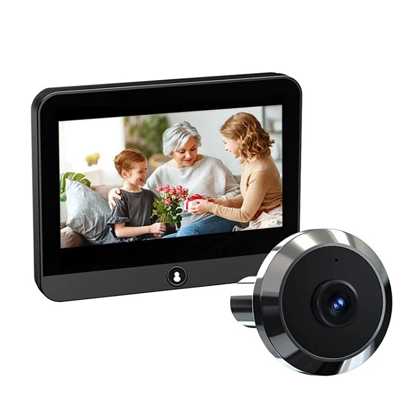 Tuya Wireless Radar Doorbell WiFi Door Peepholes 1080P Camera PIR Motion Detection Night Vision 4.3Inch Video Door Bell For Home