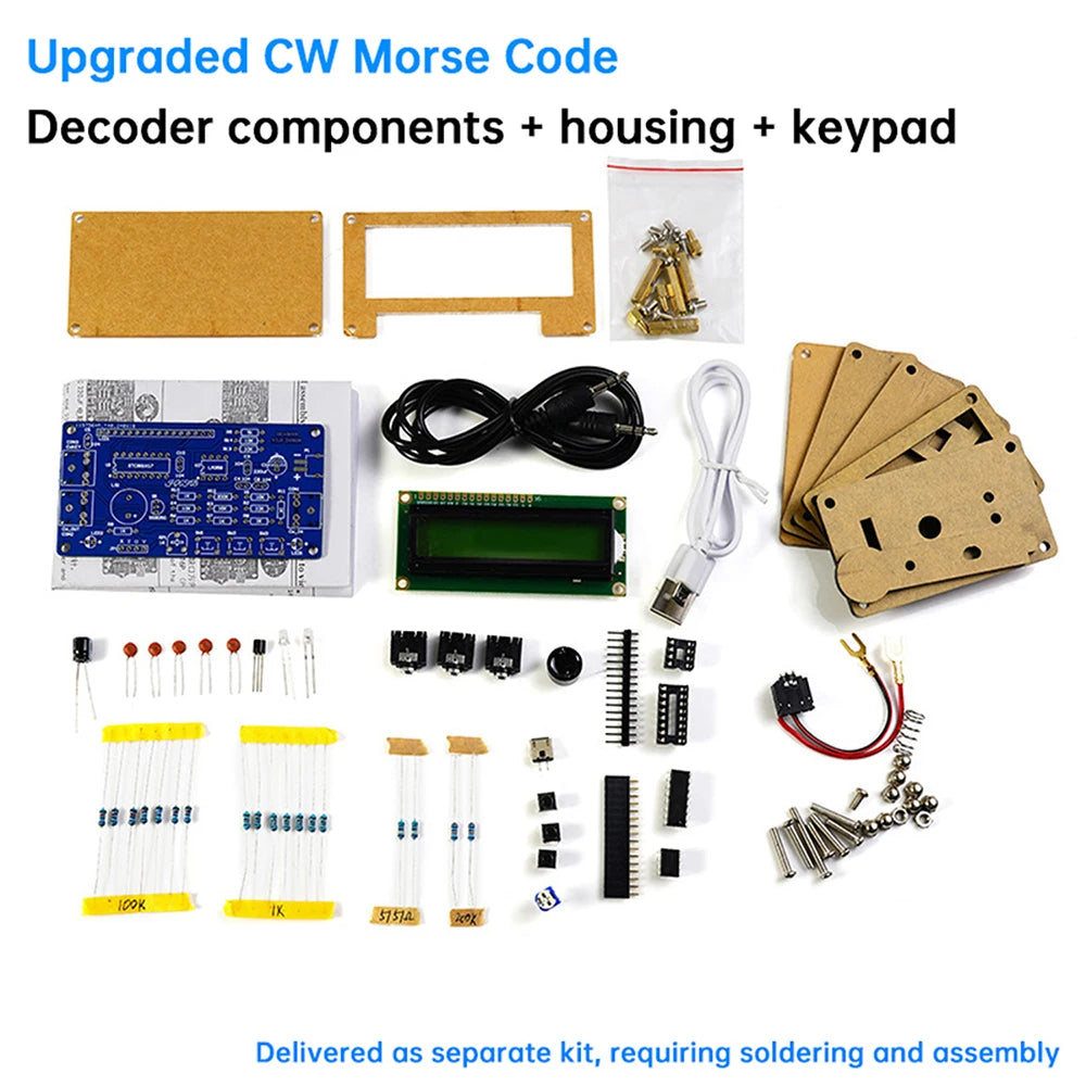 DC 5V CW Morse Code Decoder Loose Kit Audio Cipher Reader Circuit Board Welding Exercise DIY Electronic Manufacturing Kits