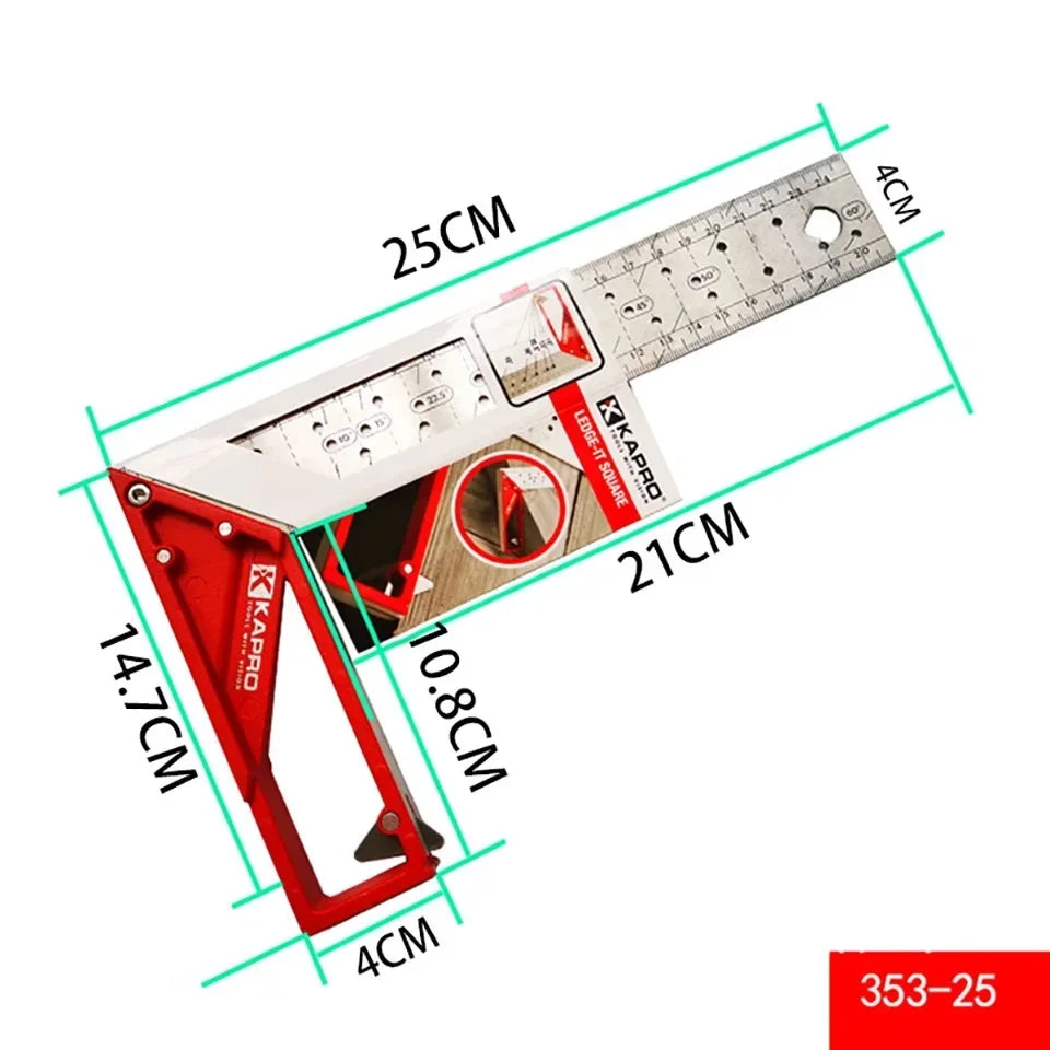 Multifunction Stainless Steel Carpenter Square Angle Marking Right Ruler Try Square Precision Tool For Joiner Carpenter Wood