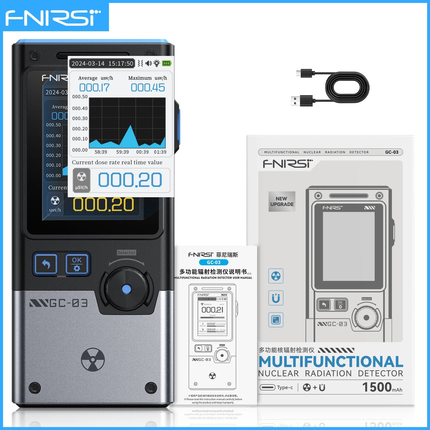 FNIRSI GC-03 3-IN -1 NR+EF+MF Detection Tool