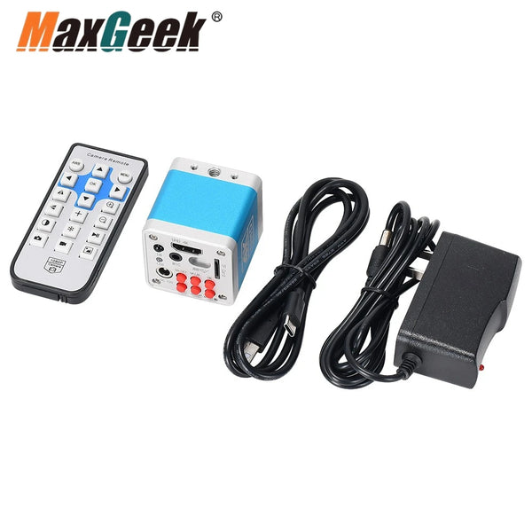 Maxgeek HAYEAR HY-6110 4K UHD digitális mikroszkópos kamera HDMI-kompatibilis kamera USB ipari elektronikus kamera 32G TF kártyával