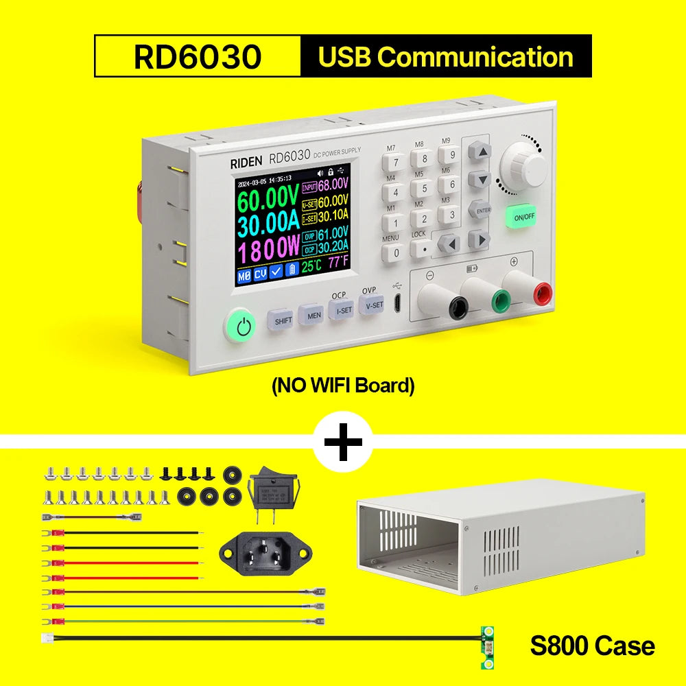 RD RD6030 RD6030W 60V 30A DC Adjustable Step Down Voltage Bench Regulated Power Supply Buck Converter Battery Charging&1500W PSU