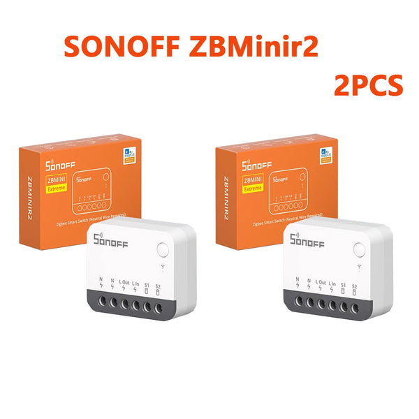 SONOFF Zbminir2 Extreme Zigbee Smart Switch Smart Home DIY Switch Module ZBMini External Switch Control Via eWelink APP Alexa