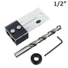 Dowel Drilling Jig Kit Pocket Hole Jig Locator Guide Tool 1/2" 3/8" 1/4" Drill Locator Acrylic Drilling Set Woodworking DIY Tool