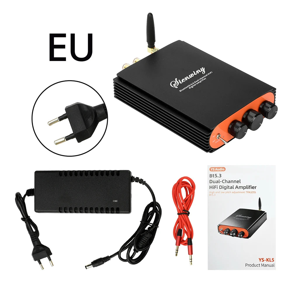 Bluetooth 5.3 HiFi Power Amplifier TPA3255 Chip 600W Dual Channel DSP Sound Tuning for Home Theater/Car Audio